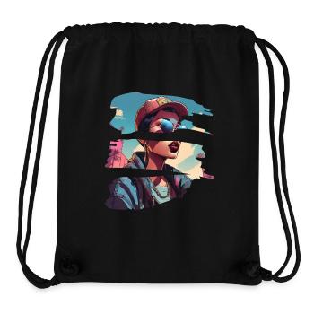 girl girlie wild punk freestyle love peace style - Stanley/Stella recycelter Gym Bag - Schwarz - Vorne