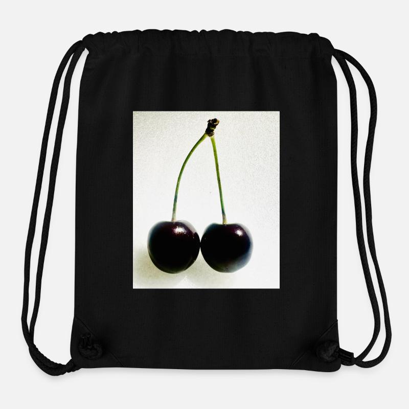 Kirsche - Stanley/Stella recycelter Gym Bag - Schwarz