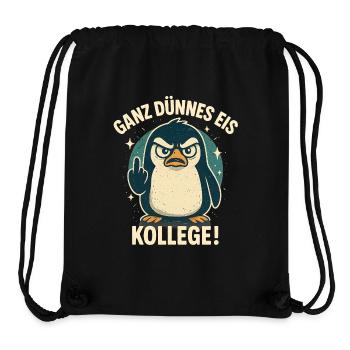 Good morning very thin saying penguin - Stanley/Stella Recycled Gym Bag - black - Front