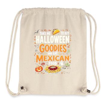 Take Me To Buy Halloween Goodies, Eat Mexican Food - Sac à cordon recyclé Stanley/Stella - blanc naturel - Devant