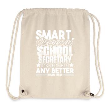 School Secretary Smart Gorgeous - Stanley/Stella Recycled Gym Bag - natural - Front