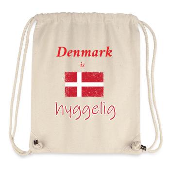 Hygelige Denmark Flag Illustration - Stanley/Stella recycelter Gym Bag - Naturweiß - Vorne