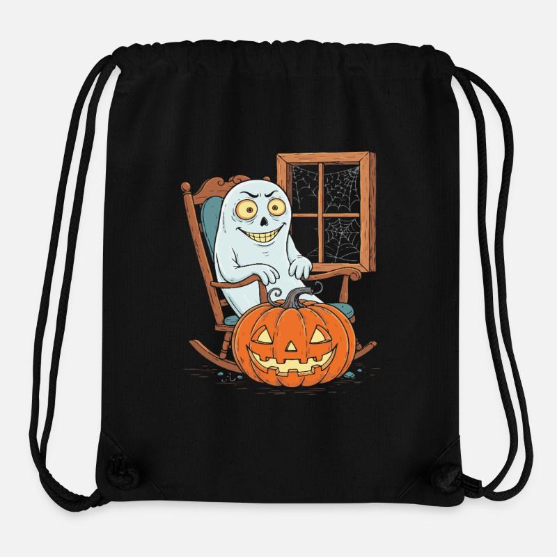 Ghost in the Pumpkin Glow - Stanley/Stella Recycled Gym Bag - black