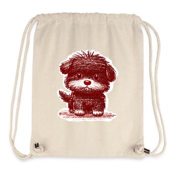 Fuzzy Puppy (Red) - Stanley/Stella Recycled Gym Bag - natural - Front
