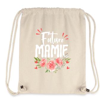 Zukünftige Oma, blumige Schwangerschaftsankündigung - Stanley/Stella recycelter Gym Bag - Naturweiß - Vorne