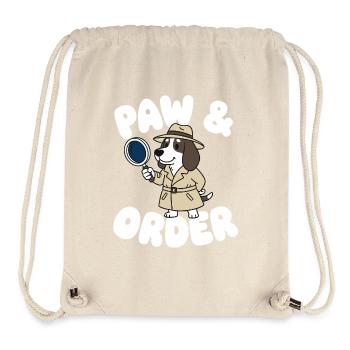 Ordre de la patte Chien détective - Sac à cordon recyclé Stanley/Stella - blanc naturel - Devant