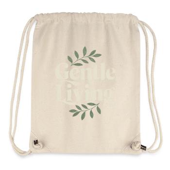 Vivre en douceur – Feuilles vintage - Sac à cordon recyclé Stanley/Stella - blanc naturel - Devant