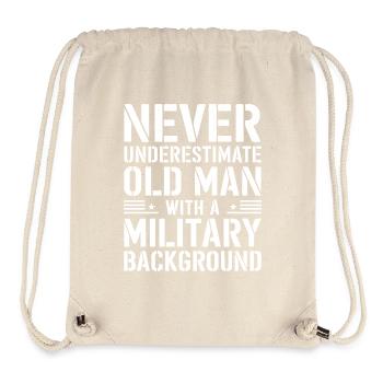 Never Underestimate Old Man Military - Stanley/Stella Recycled Gym Bag - natural - Front