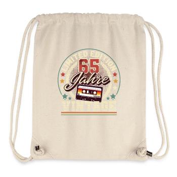 65th Birthday Vintage Cassette - Stanley/Stella Recycled Gym Bag - natural - Front