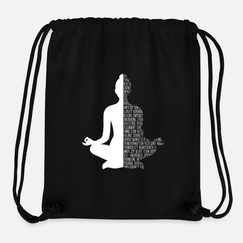 Yoga, Meditation, Lotussitz, new age Design, - Stanley/Stella recycelter Gym Bag - Schwarz