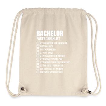 Bachelor Party Checklist - JGA - Sac à cordon recyclé Stanley/Stella - blanc naturel - Devant