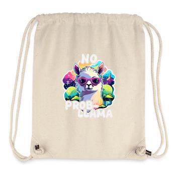 No Prob Llama - Lama Alpaka - Stanley/Stella recycelter Gym Bag - Naturweiß - Vorne