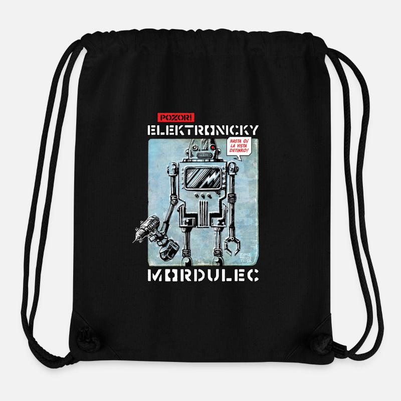 Pozor ! Elektronicky Mordulec - Sac à cordon recyclé Stanley/Stella - noir