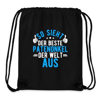 Bester Patenonkel - Stanley/Stella recycelter Gym Bag - Schwarz - Vorne