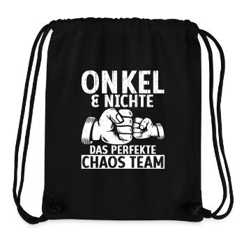 Onkel & Nichte - Stanley/Stella recycelter Gym Bag - Schwarz - Vorne