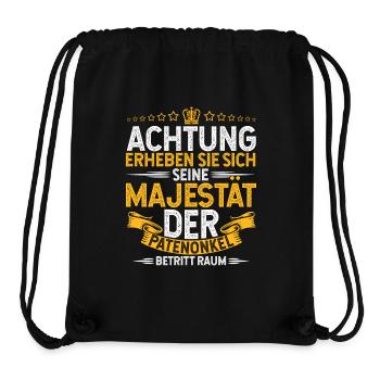 Patenonkel lustig - Stanley/Stella recycelter Gym Bag - Schwarz - Vorne