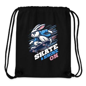 SKATE & SHINE ON, EIN HASE AUF EINEM SKATEBOARD - Stanley/Stella recycelter Gym Bag - Schwarz - Vorne