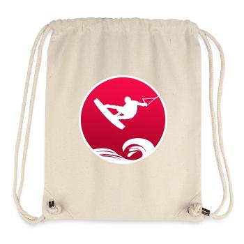 wakeboard wakeboarder wakestyle wavemaster - Stanley/Stella recycelter Gym Bag - Naturweiß - Vorne