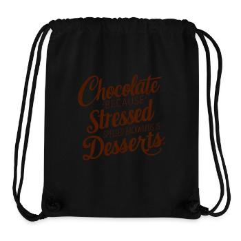 Schokolade Dessert Stress Spruch Lustig Nachtisch - Stanley/Stella recycelter Gym Bag - Schwarz - Vorne