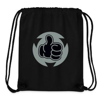 Daumen Hoch - Stanley/Stella recycelter Gym Bag - Schwarz - Vorne