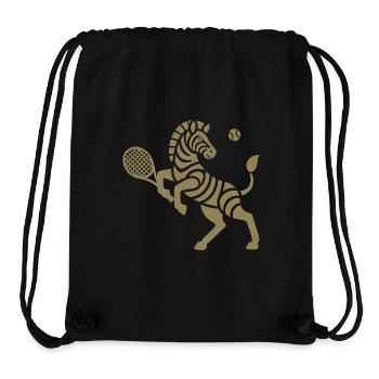 Zebra Tennis Silhouette Minimalistisches Design - Stanley/Stella recycelter Gym Bag - Schwarz - Vorne