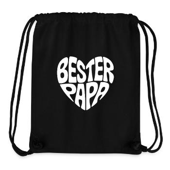 Bester Papa Herz - Stanley/Stella recycelter Gym Bag - Schwarz - Vorne