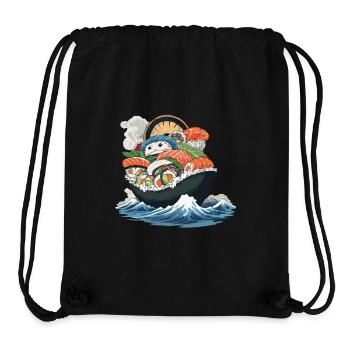 Sushi Festmahl Aesthetic mit Japanischem Yokai - Stanley/Stella recycelter Gym Bag - Schwarz - Vorne