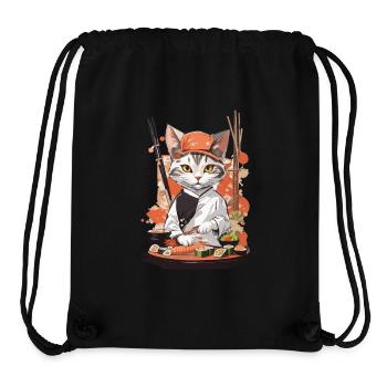 Kawaii Sushi Meister Katze Japan Food Aesthetic - Stanley/Stella recycelter Gym Bag - Schwarz - Vorne
