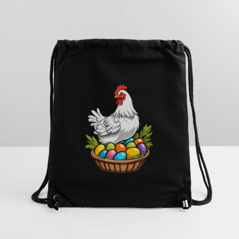 Easter Chicken Colorful Cute Funny Easter Eggs Nest Stanley/Stella Recycled Gym Bag