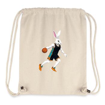 Joueur de basket-ball lapin de Pâques drôle streetwear - Sac à cordon recyclé Stanley/Stella - blanc naturel - Devant