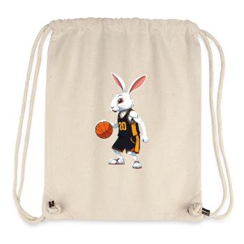 Joueur de basket-ball lapin de Pâques drôle streetwear - Sac à cordon recyclé Stanley/Stella - blanc naturel - Devant