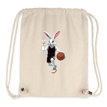 Joueur de basket-ball lapin de Pâques drôle streetwear - Sac à cordon recyclé Stanley/Stella - blanc naturel - Devant
