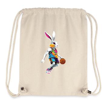 Joueur de basket-ball lapin de Pâques drôle streetwear - Sac à cordon recyclé Stanley/Stella - blanc naturel - Devant
