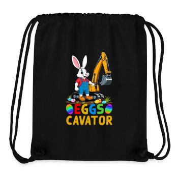 Funny Easter Saying Easter Bunny Excavator Driver - Stanley/Stella Recycled Gym Bag - black - Front