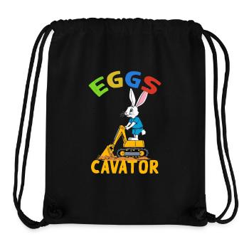 Lustiger Ostern Spruch Osterhase Baggerfahrer - Stanley/Stella recycelter Gym Bag - Schwarz - Vorne
