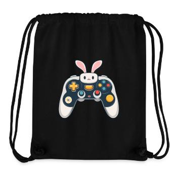 Lapin de Pâques Gamer Iconic Gaming Streetwear - Sac à cordon recyclé Stanley/Stella - noir - Devant