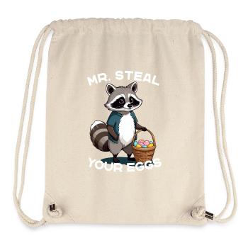 Lustiger Eier Dieb Waschbär Osterhasen Design - Stanley/Stella recycelter Gym Bag - Naturweiß - Vorne