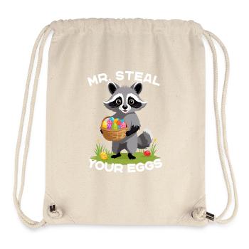 Lustiges Waschbären Eier Dieb Ostern Spruch - Stanley/Stella recycelter Gym Bag - Naturweiß - Vorne