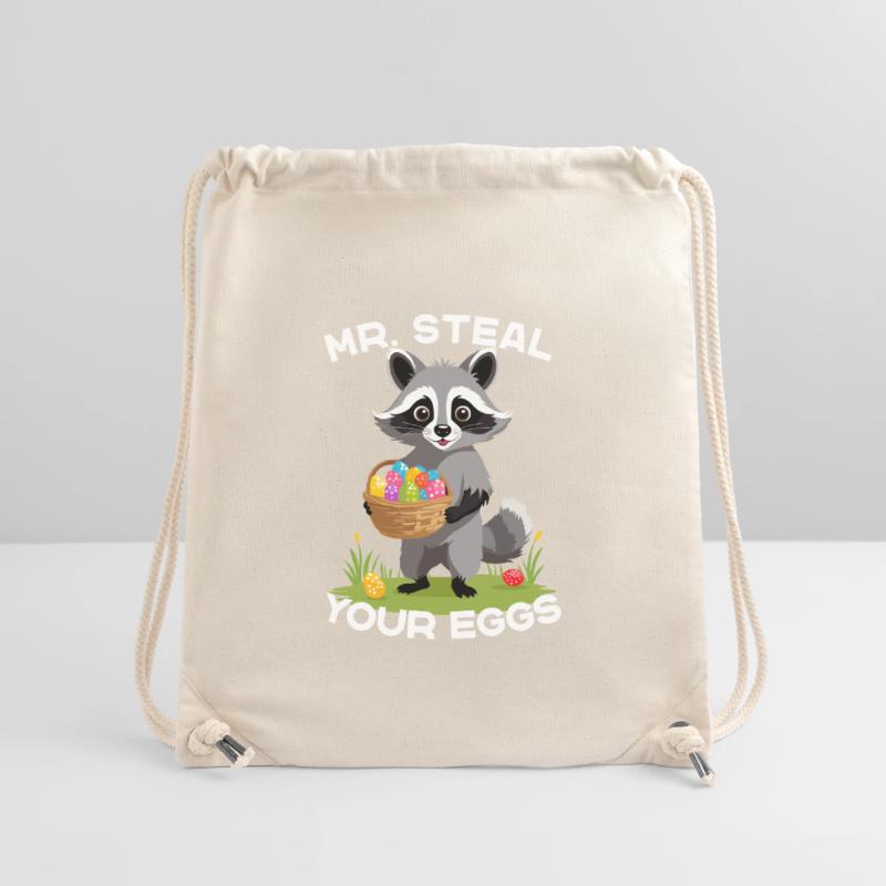 Funny Raccoon Eggs Thief Easter Saying Stanley/Stella Recycled Gym Bag