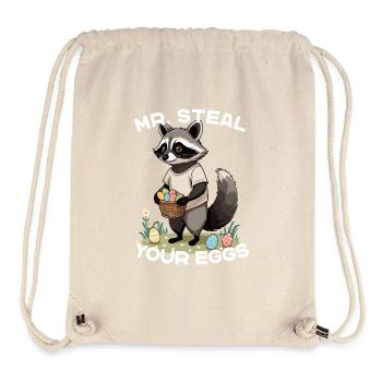 Eier Dieb Waschbär Osterhasen Lustiges Design - Stanley/Stella recycelter Gym Bag - Naturweiß - Vorne