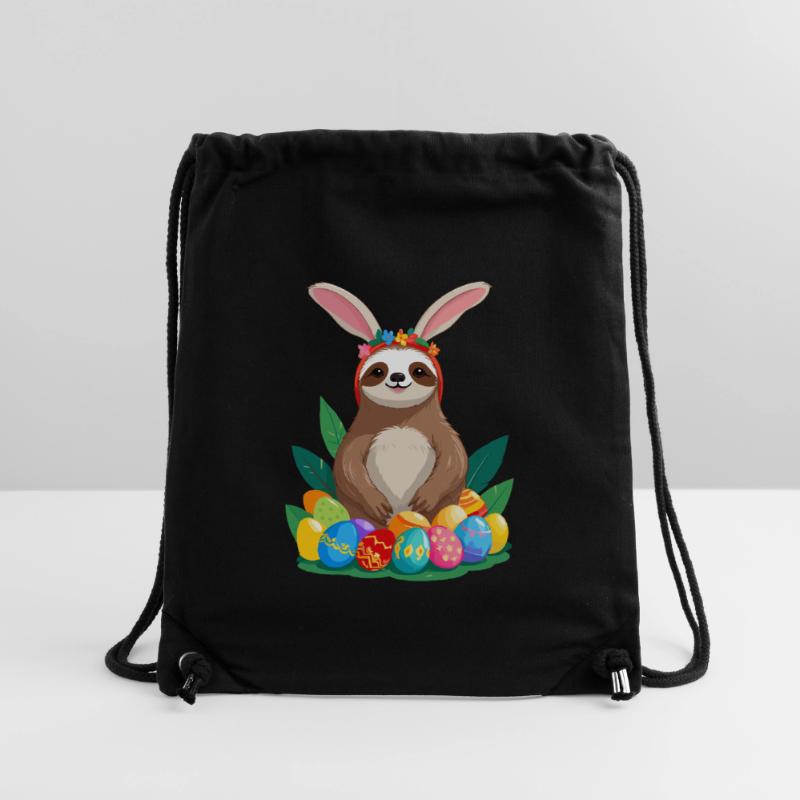 Funny Sloth Easter Bunny Iconic Easter Stanley/Stella Recycled Gym Bag