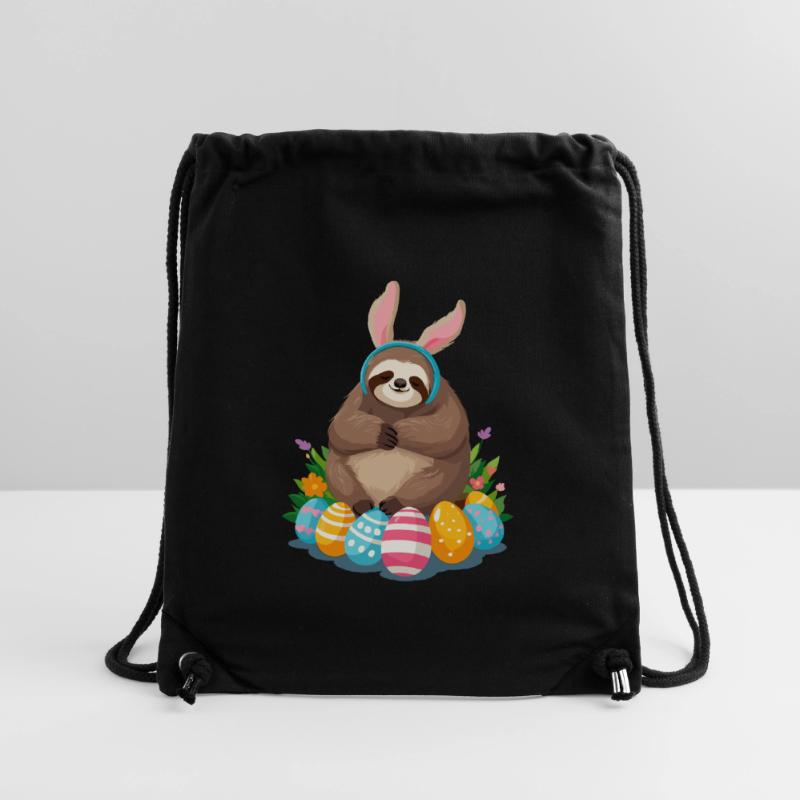 Funny Sloth Easter Bunny Iconic Easter Stanley/Stella Recycled Gym Bag