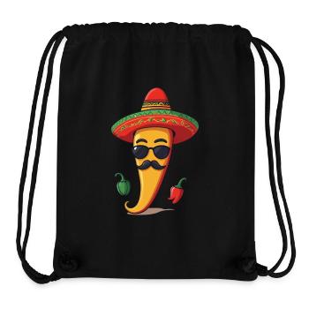Aesthetic Chili Streetwear Heißer Scoville Stil - Stanley/Stella recycelter Gym Bag - Schwarz - Vorne