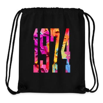 BUNT 52. GEBURTSTAG 1974 - Stanley/Stella recycelter Gym Bag - Schwarz - Vorne