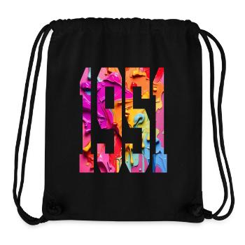 BUNT 75. GEBURTSTAG 1951 - Stanley/Stella recycelter Gym Bag - Schwarz - Vorne