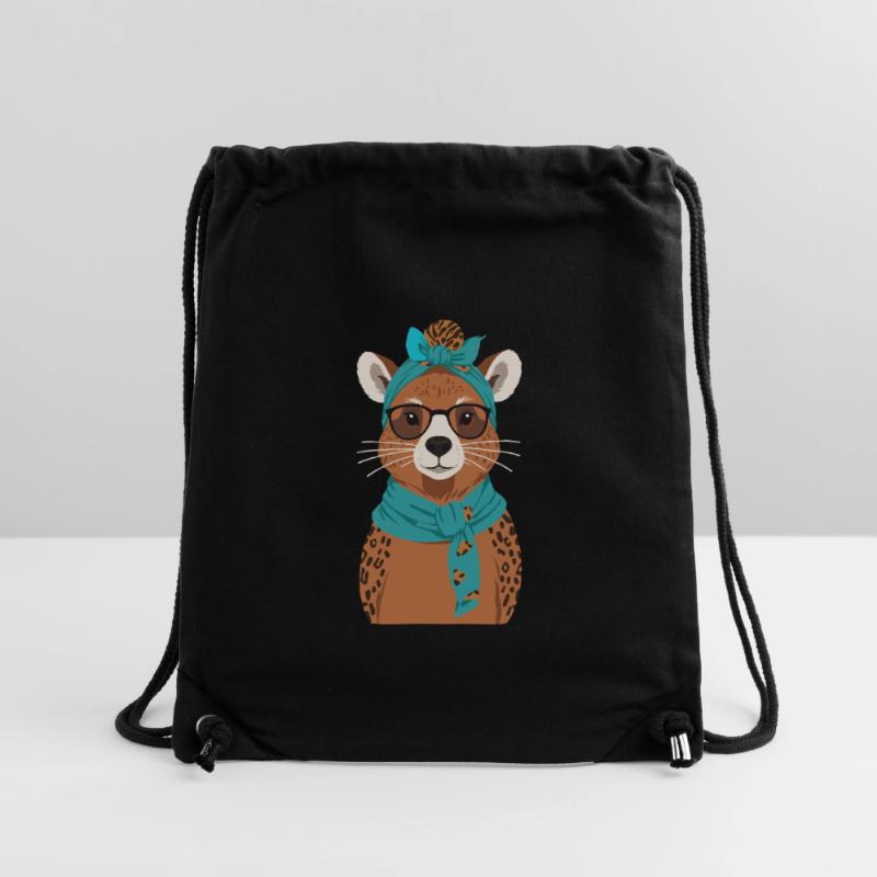 Drôle Capymama Capybara Mère Design Sac à cordon recyclé Stanley/Stella