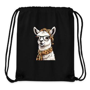 Conception drôle d’alpaga Lama pour les mamans aimantes - Sac à cordon recyclé Stanley/Stella - noir - Devant