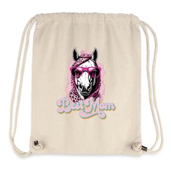 Mama Pferd Stilvolle Pferdeliebe Design - Stanley/Stella recycelter Gym Bag - Naturweiß - Vorne