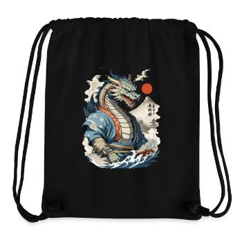 Samurai Ukiyo-E Art Japanese Dragon - Stanley/Stella Recycled Gym Bag - black - Front