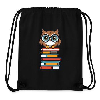 liteSüße Buch Illustration Für Eulen Liebhaber - Stanley/Stella recycelter Gym Bag - Schwarz - Vorne